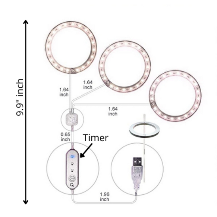 GrowHalo™️ -  Angel Three Ring Grow Light For Indoor Plant