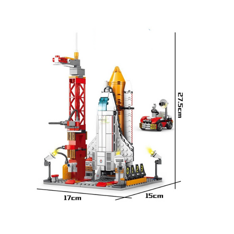 Space Aviation Manned Rocket Building Blocks With Astronaut Figure City