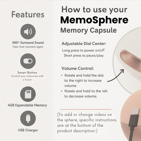 MemoSphere™ Custom Video 3D Crystal Sphere