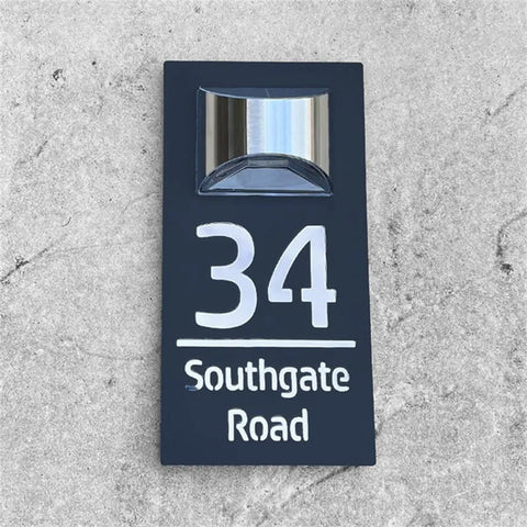 Solarium™ Personalized Solar Modern Door Plaque – Brixstr