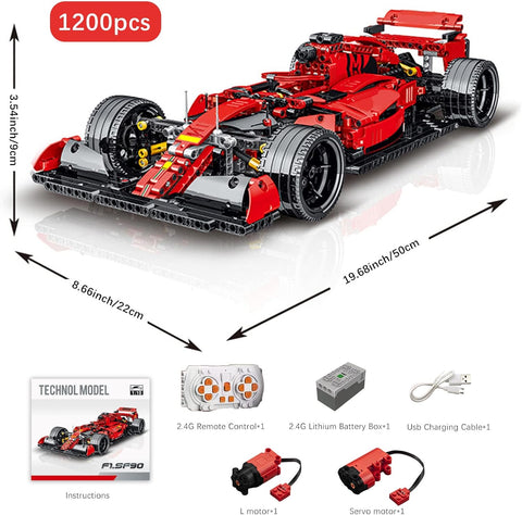 Particular F1 Race Car Building Blocks Bricks With Remote Control 1200 pcs