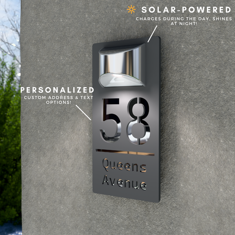 Solarium™ Personalized Solar Modern Door Plaque – Brixstr