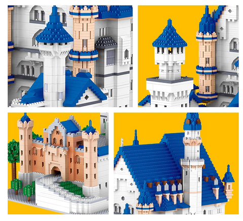 World Famous Architecture -the Swan Stone Castle Micro Blocks Set