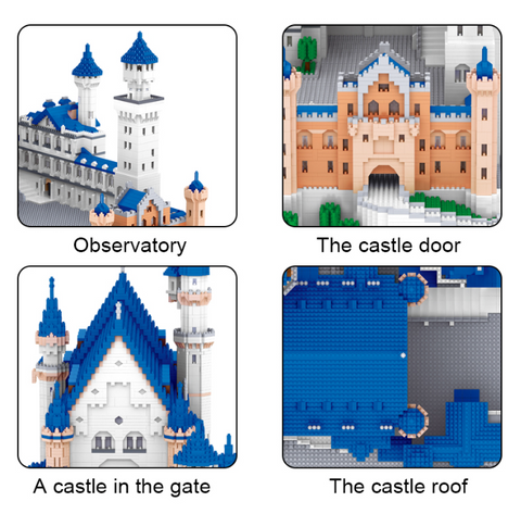 World Famous Architecture -the Swan Stone Castle Micro Blocks Set