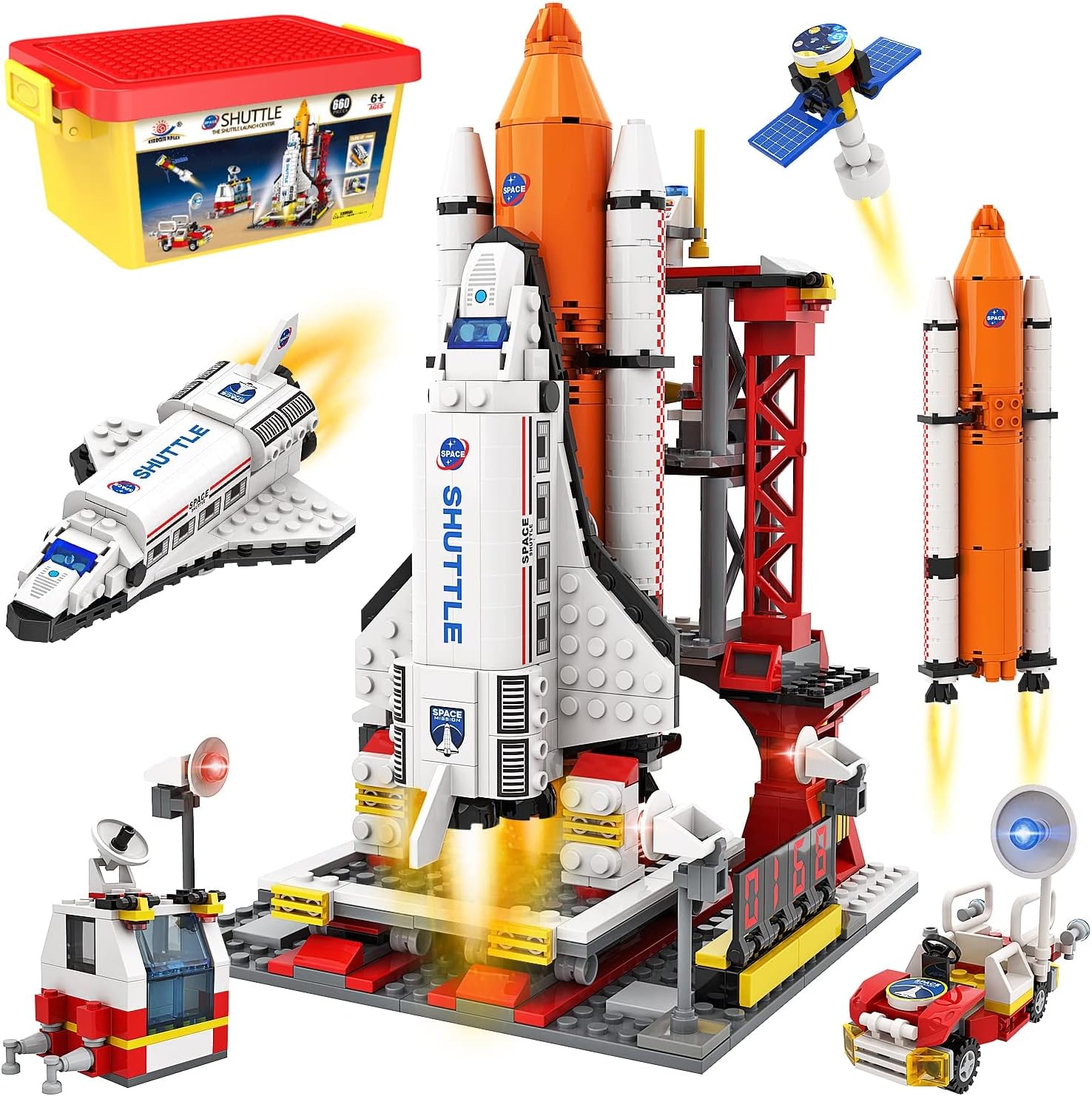 Space Aviation Manned Rocket Building Blocks With Astronaut Figure Cit ...