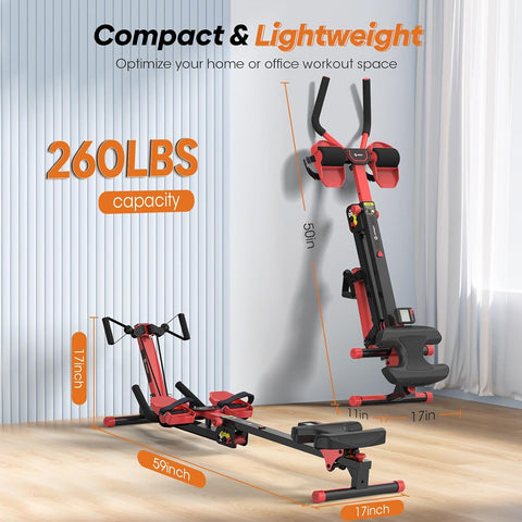 FitGlide™ 3-in-1 Rowing & Ab Machine
