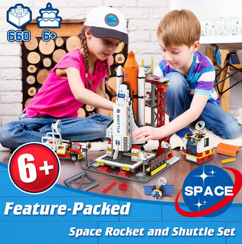 Space Aviation Manned Rocket Building Blocks With Astronaut Figure Cit ...
