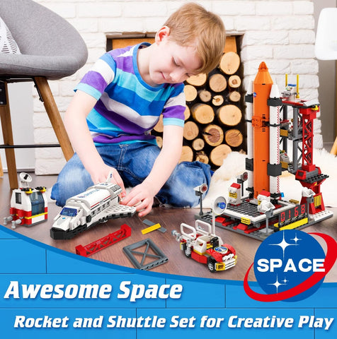 Space Aviation Manned Rocket Building Blocks With Astronaut Figure City