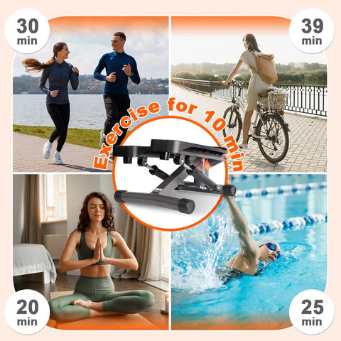 Stepura™ Stair Stepper Machine with Resistance Bands