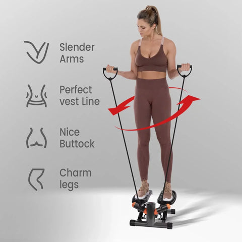 Stepura™ Stair Stepper Machine with Resistance Bands