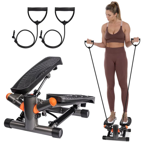 Stepura™ Stair Stepper Machine with Resistance Bands