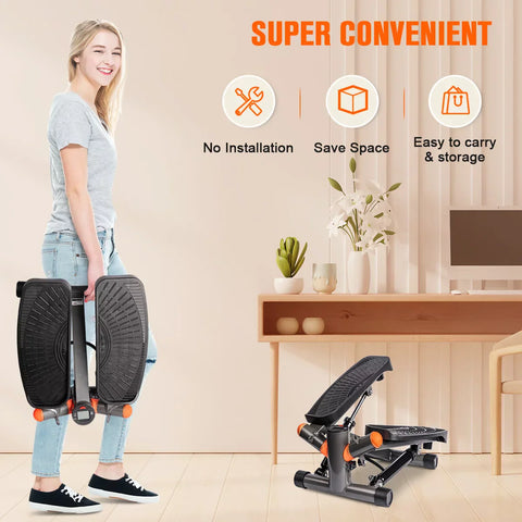 Stepura™ Stair Stepper Machine with Resistance Bands