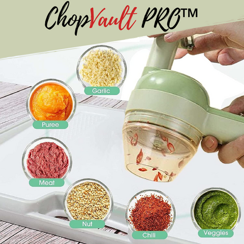 ChopVault Pro™ Multifunctional 4 in 1 Wireless Electric Vegetables Cutter