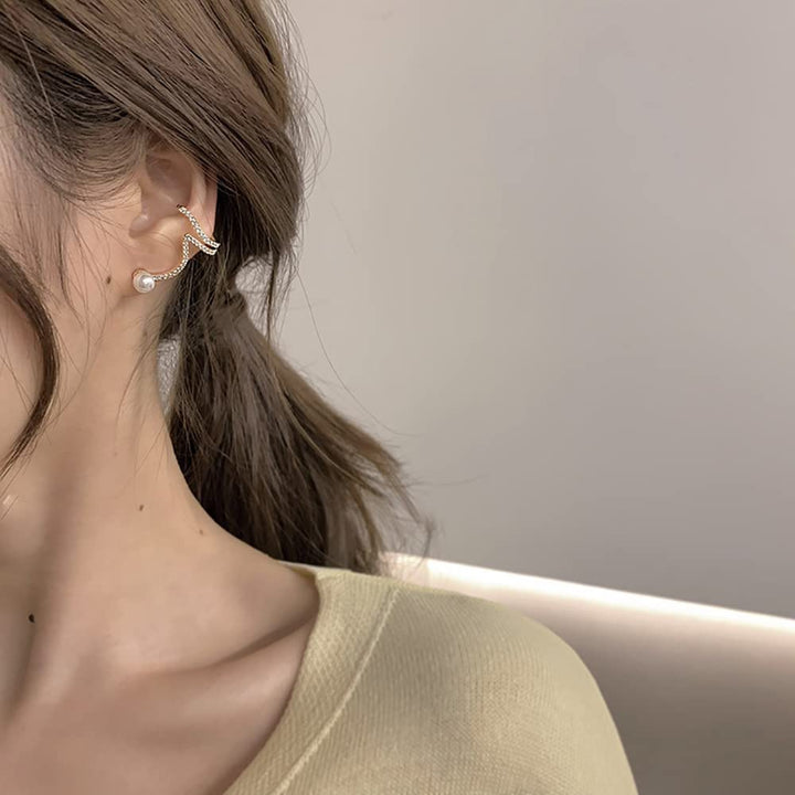 TwistStuds™️- Pearl Bone Clip Earrings