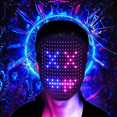 FaceZ™ 50 Patterns Gesture Control LED Purge Mask