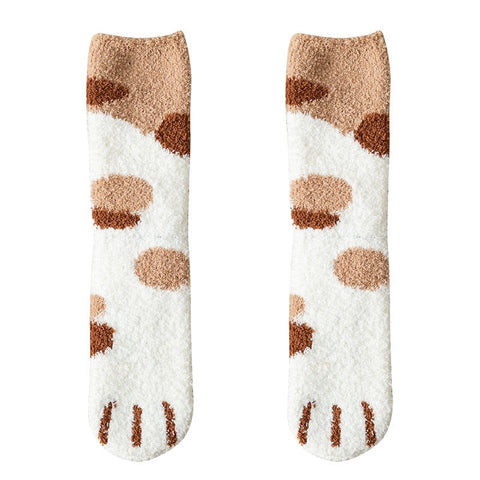 KittySocks Women’s Cute Cat Paw Fluffy Winter Socks