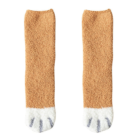 KittySocks Women’s Cute Cat Paw Fluffy Winter Socks