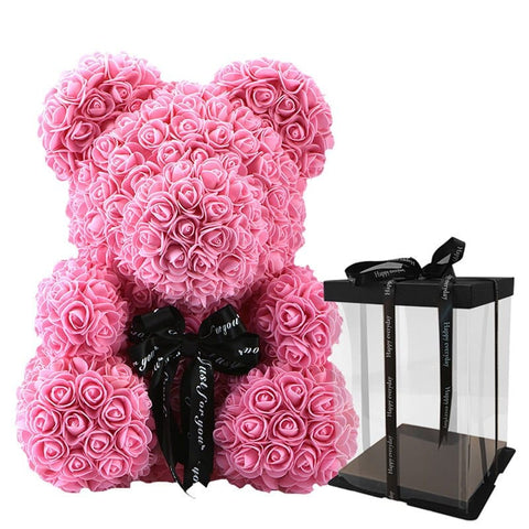 Luxury Rose Bear With Gift Box