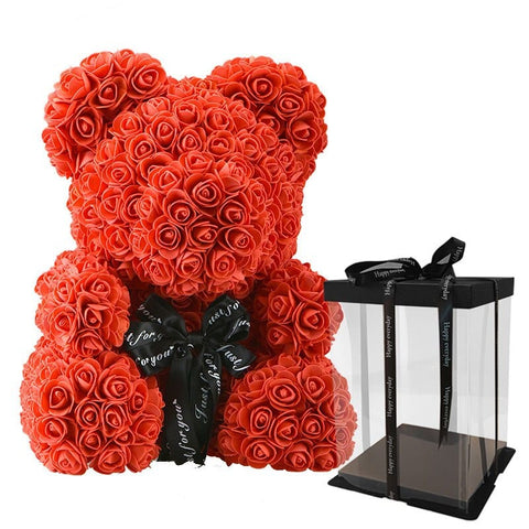 Luxury Rose Bear With Gift Box